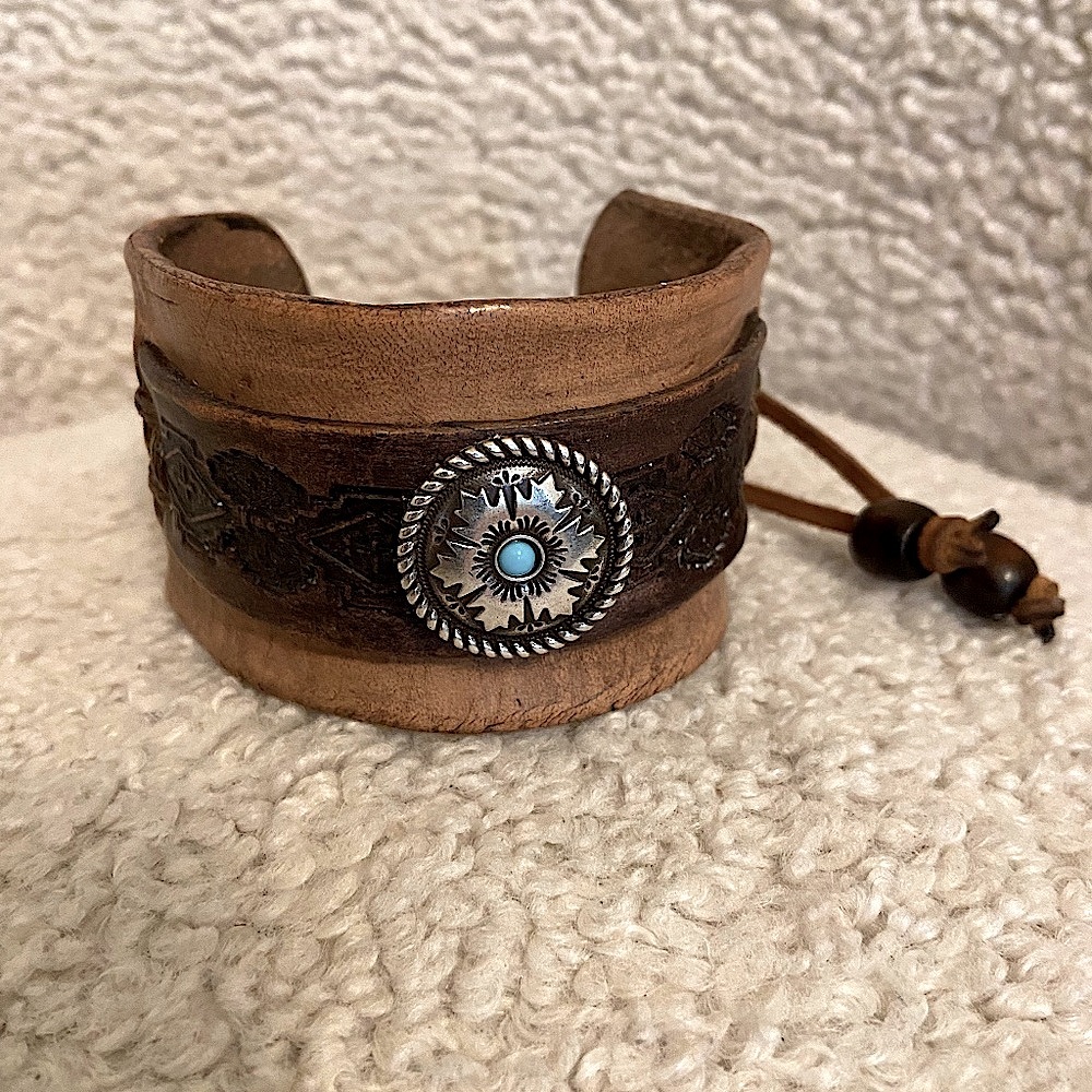 Handmade leather cuff